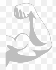 Clipart Of Strong Arm - Strong Arm Silhouette Emoji,Strong Arm Emoticon