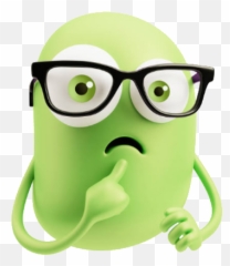 Ga - Smiley Émoticône Clipart Cartoon Visage Vert Perplexe Perplexe Clipart Emoji,Emoji For Namaste
