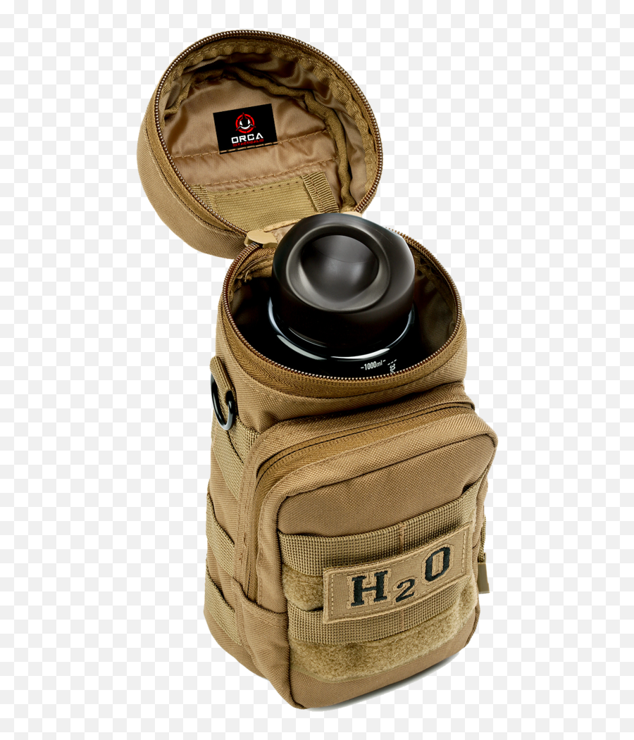 Orca Tactical Molle H2o Water Bottle Pouch - Coyote U2013 Orca Telephoto Lens Emoji,Cool Gear Emoji Water Bottle