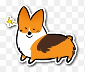 Transparent Background Corgi Clipart - Cute Corgi Cartoon Png Emoji,Corgi Emoji