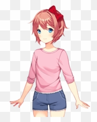 Doki Doki Literature Club Png Free - Ddlc Casual Outfits Sayori Emoji,Doki Doki Literature Club Emoticon