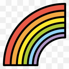 Rainbow Emoji - Clip Art,Rainbow Emoji