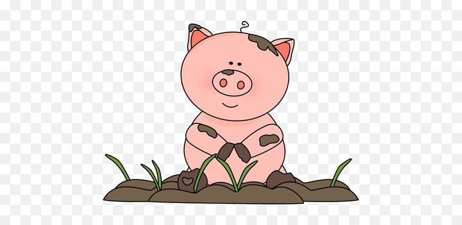 Cerita Mandarin Babi Kecil Yang Tidak Suka Mandi - Pig In Mud Clipart Emoji,Y C T Emoticon