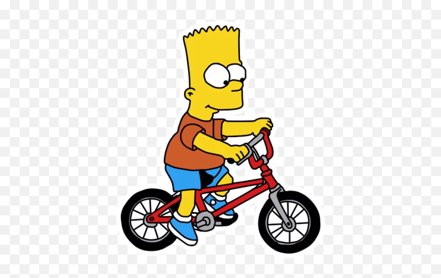 Bart Simpson Stickers - Live Wa Stickers Bart Simpson On A Bike Emoji,Emojis Doing Freestyle