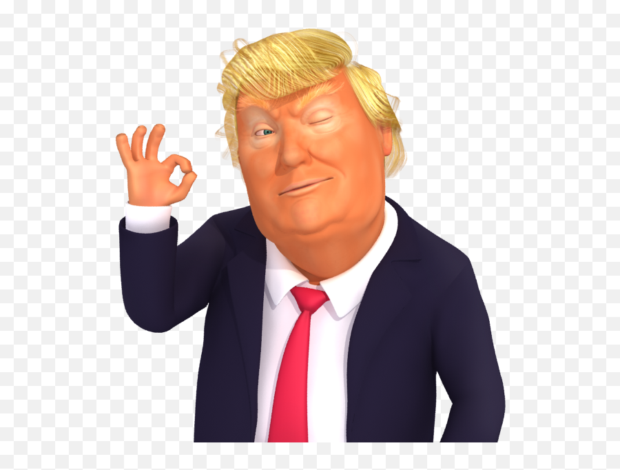 Trumpstickers Okey Trump 3d Caricature - Trump Mom Birthday Card Emoji,3d Emoji