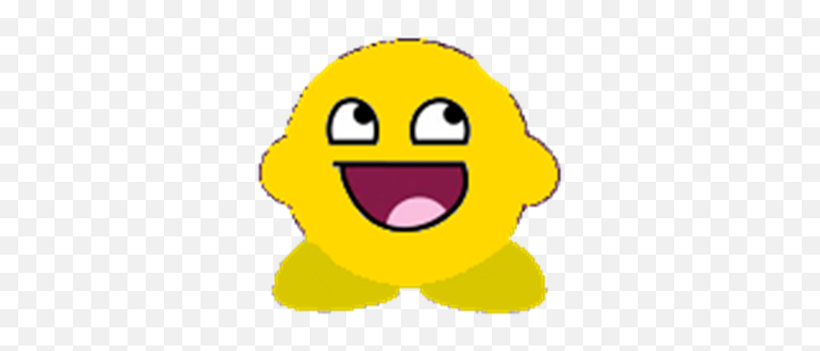Epic Face Kirby - Wide Grin Emoji,Kriby Face Emoticon