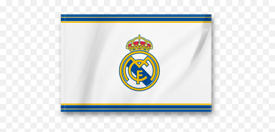 Real Madrid Crest Flag Small - Whiteblue Las Bóvedas De Cibeles Emoji,Drapeau Facebook Emoticons