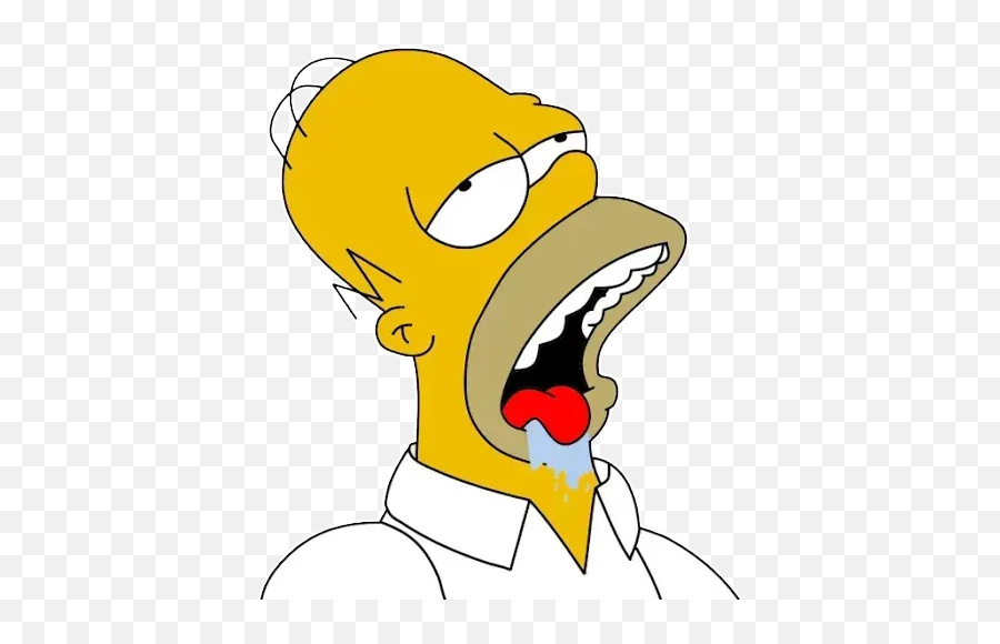 Memees Whatsapp Stickers - Stickers Cloud Homer Drooling Emoji,Emoticon Babiando