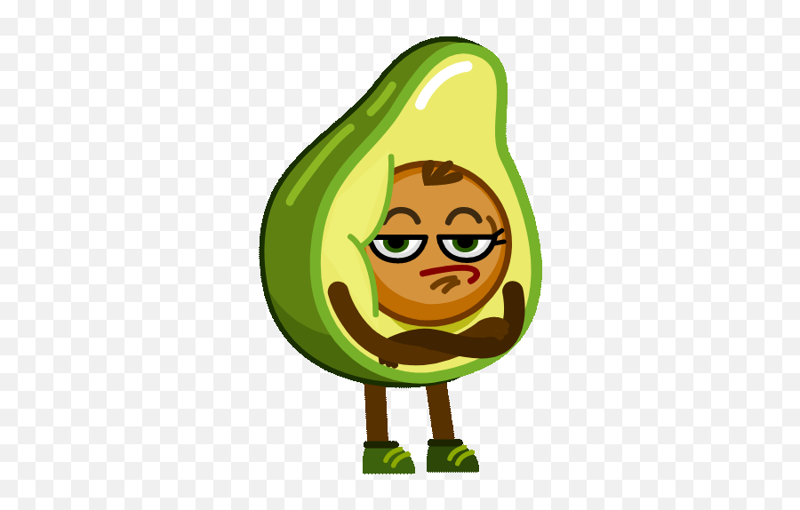 Funny Avocado Animated Sticker - Happy Emoji,Avacado Emoticon