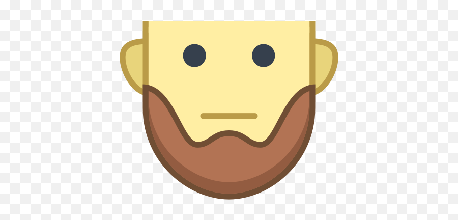 Short Beard Icon In Office Style - Short Beard Cartoon Emoji,Emoticon With Goatee
