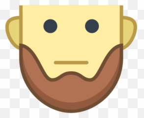 Short Beard Icon In Office Style - Short Beard Cartoon Emoji,Emoticon With Goatee
