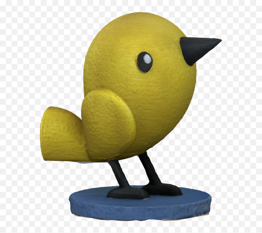 Painted 3d Print Of Little Bird Logo Ar Model 3d Model By Emoji,Bird Emojis