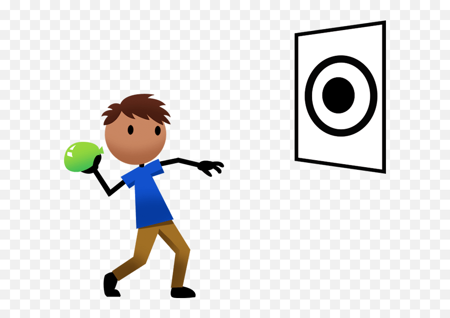 Game Clipart Throw Ball - Throwing At A Target Clipart Emoji,Emoji Blanket Target