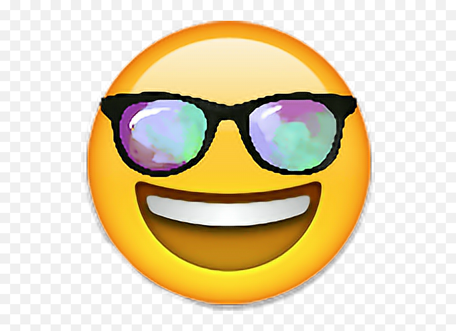 Smile Sonrisa Risa Laugh Reir Sticker - Sunglasses Emoji,Emoji Lentes