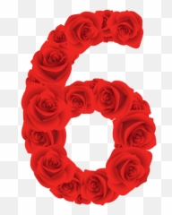 Red Roses Number Six Png Clipart Image Red Roses Clip Art - Imágenes De Número Seis Emoji,Two Roses Emoji