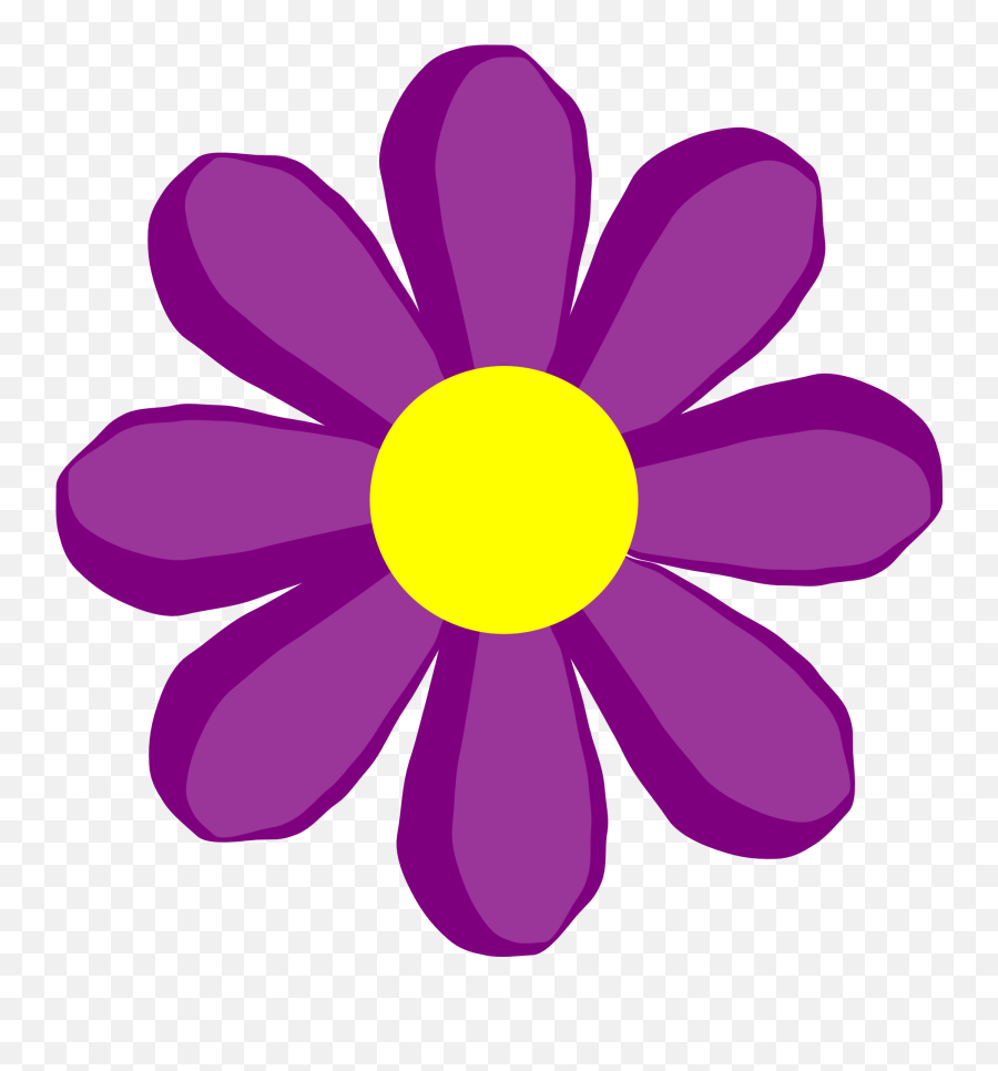 Graphic Image Of Bright Purple - Clip Art Spring Flower Emoji,Chamoile Emotions