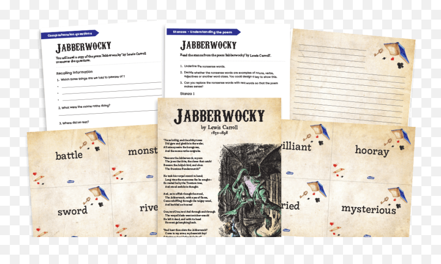 Lks2 U0027the Eagleu0027 Poetry Resources Pack U2013 Comprehension - Jabberwocky Comprehension Ks2 Emoji,Poetry In Emojis