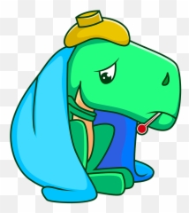 Virus Sick Dinosaur - Sick Dinosaur Clipart Emoji,Dinosaur Emotions