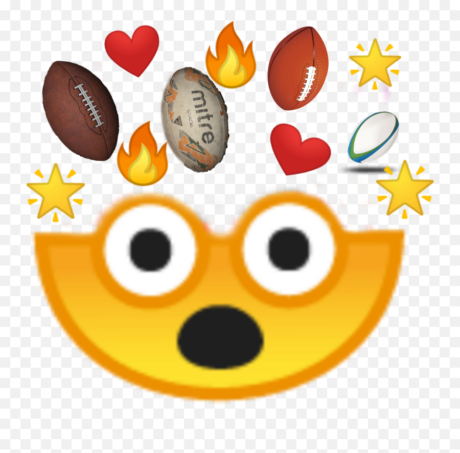 Rugby Sticker - Happy Emoji,Rugby Emoticon