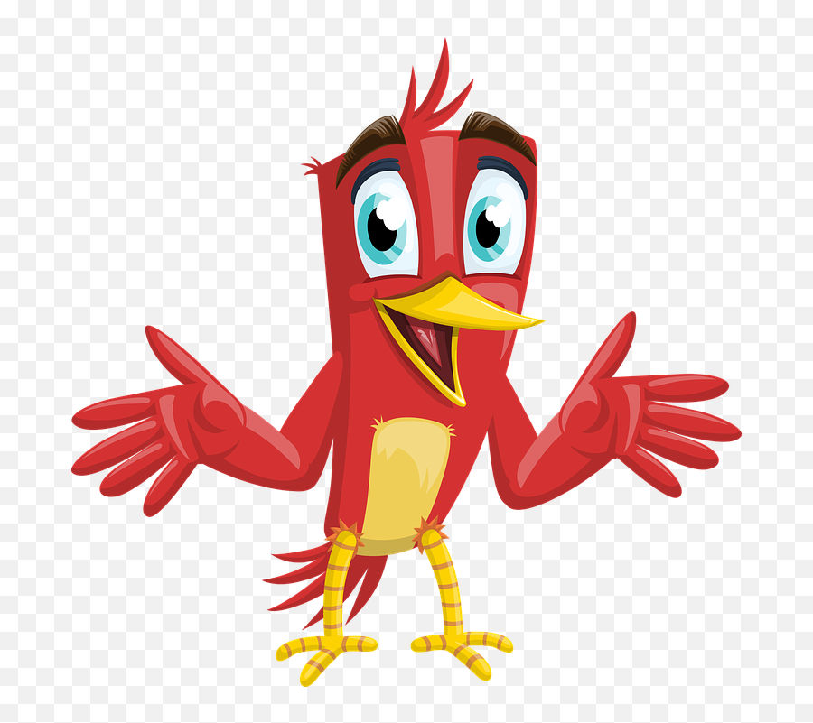 Free Photo Animal Boy Male Cute Nature Happy Beak Red Bird - Vector Bird Character Emoji,Red Bird Emotion Angry Bird