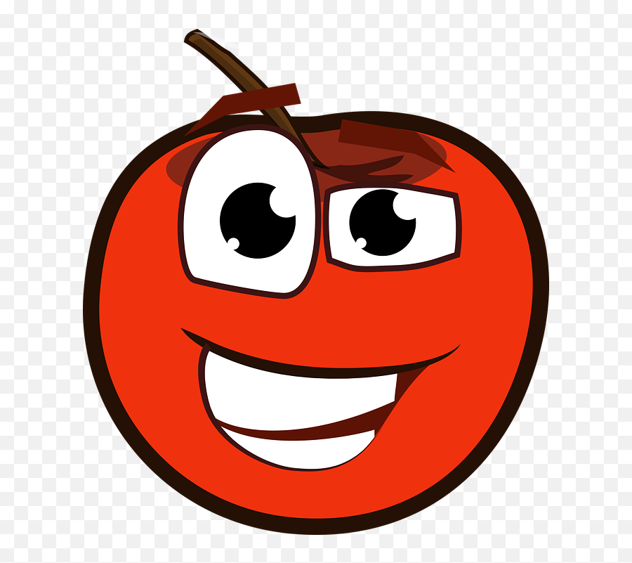 Apple Friendly Fruit Fun Cartoon - Roger One Piece Chibi Emoji,Orange Fruit Emoticon