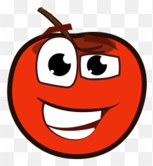Apple Friendly Fruit Fun Cartoon - Roger One Piece Chibi Emoji,Orange Fruit Emoticon