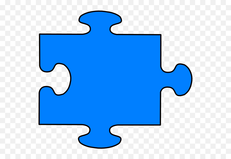 Download Blue Puzzle At Vector Png Image Clipart Png Free - Clip Art Blue Puzzle Piece Emoji,Jigsaw Emoticon