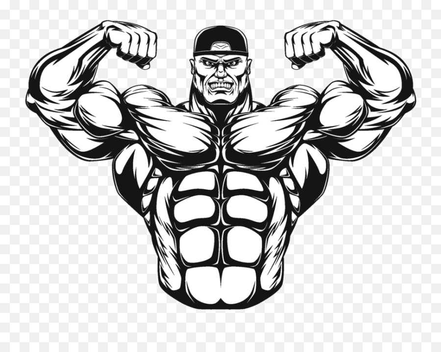 Free Muscles Clipart Black And White Download Free Muscles - Muscle Man Logo Png Emoji,Muscle Emoji Clipart Black And White