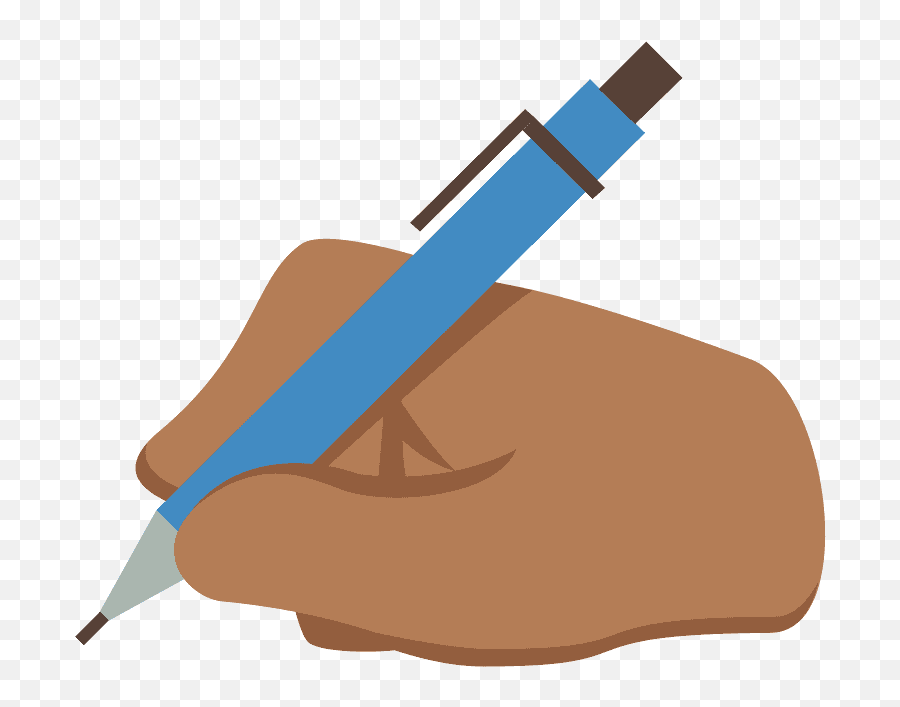 Writing Hand Medium - Dark Skin Tone Emoji High Emoji De Mano Escribiendo,Dark Emojis