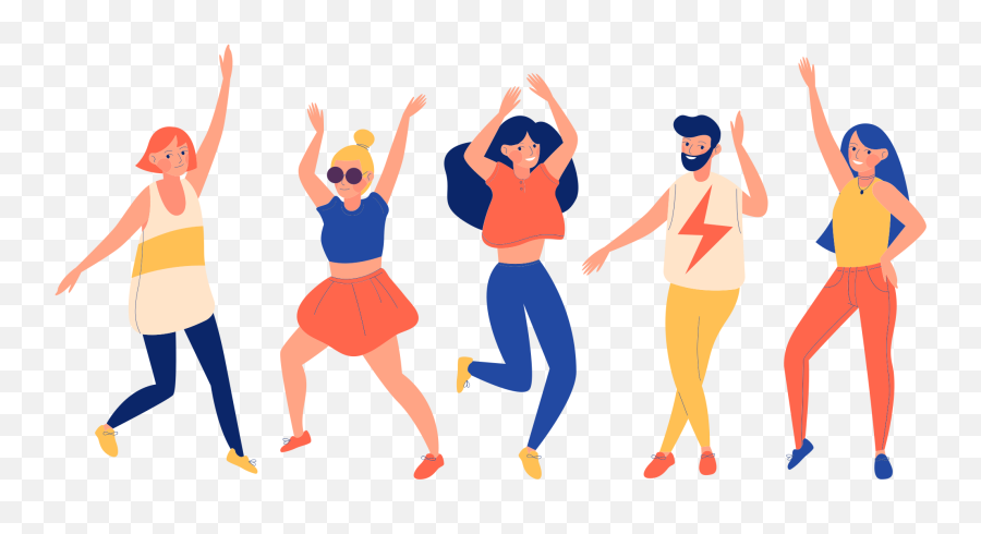 People Dancing Vinyl Sticker - Imagens De Pessoas Dançando Emoji,Dancing & Singing Emoticon