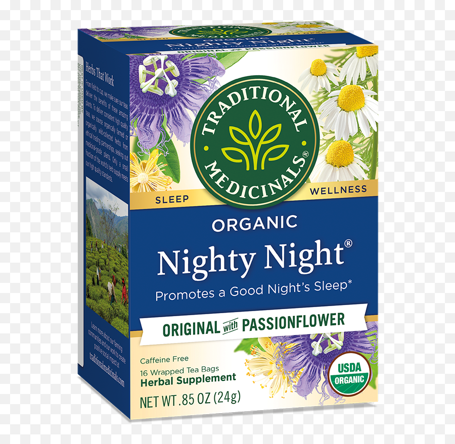 Herbs U0026 The Nervous System - Traditional Medicinals Herbal Traditional Medicinals Organic Nighty Night Tea Emoji,Is The Nervous Syst Responsible For Some Emotions