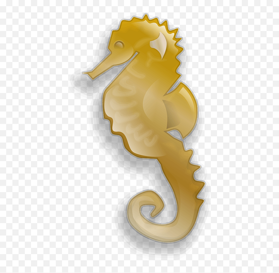 Seahorse Clipart - Gold Seahorse Clipart Png Emoji,Seahorse Emoji