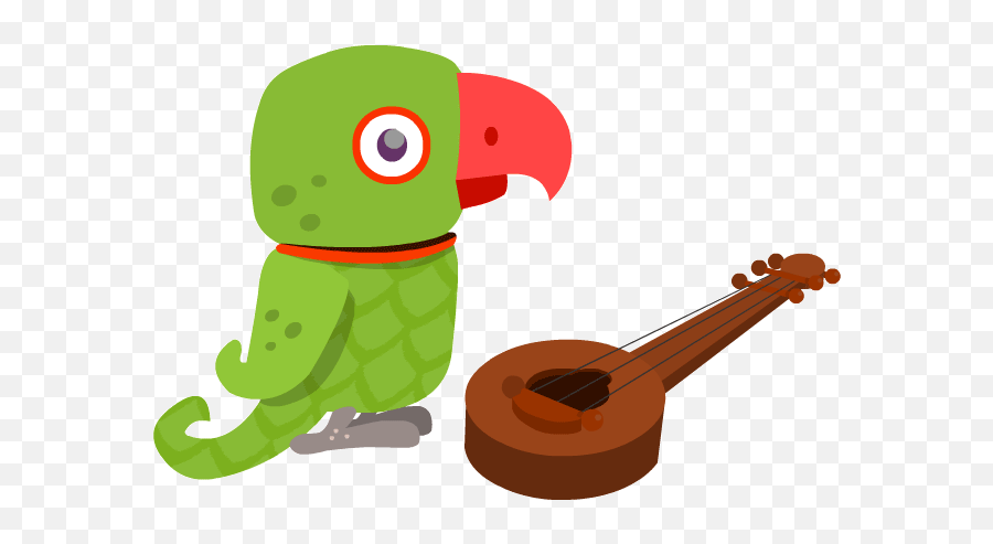 Top Banjo Y Stickers For Android Ios - Parrot Singing Gif Cartoon Emoji,Banjo Playing Emoticon