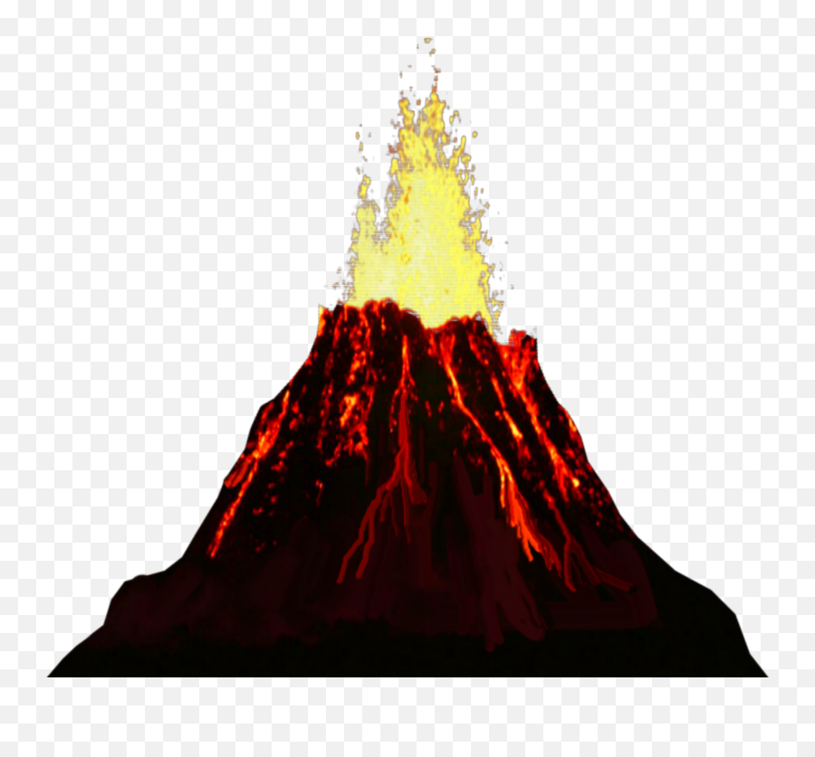 Ftestickers Volcano Eruption Fire - Transparent Background Volcano Clipart Emoji,Volcano Emoji