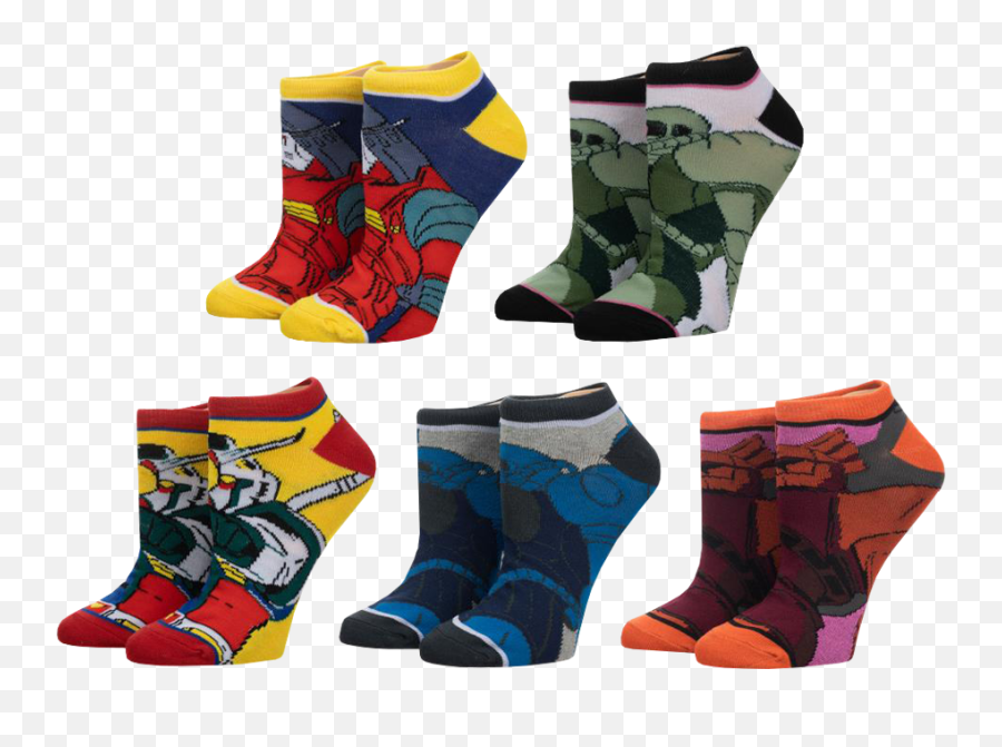 Gundam Anime Cartoon Robot 5 Pack Ankle Socks Emoji,Socks Emoticons Myer