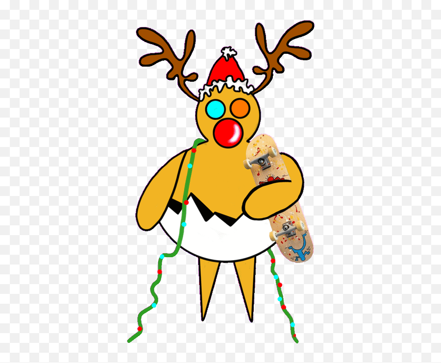 Top Red Nosed Reindeer Stickers For Android U0026 Ios Gfycat - Happy Emoji,Reindeer Emoji