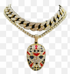 Gold Cuban Chain Jason Pendant Png Official Psds Emoji,Gold Chain Necklace Emoji