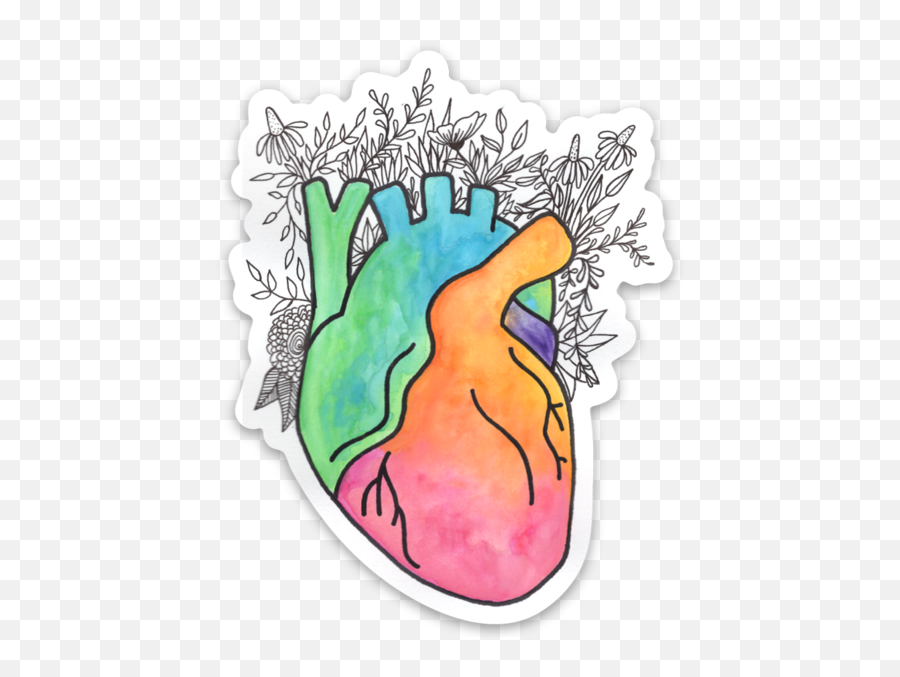 Mn Home Watercolor Sticker U2013 Media Studio 1 Emoji,Anatomically Correct Heart Emoji