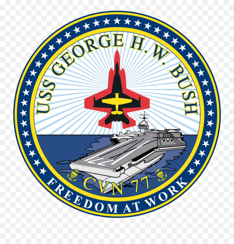 Surprise Clipart Shock - Uss George Hw Bush Cvn 77 Logo Uss George Hw Bush Logo Emoji,George Washington Emoji