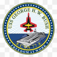 Surprise Clipart Shock - Uss George Hw Bush Cvn 77 Logo Uss George Hw Bush Logo Emoji,George Washington Emoji