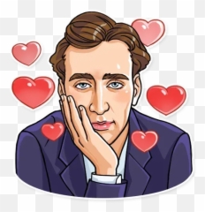 Nicolas Cage Whatsapp Stickers - For Women Emoji,Nicolas Cage Emoji