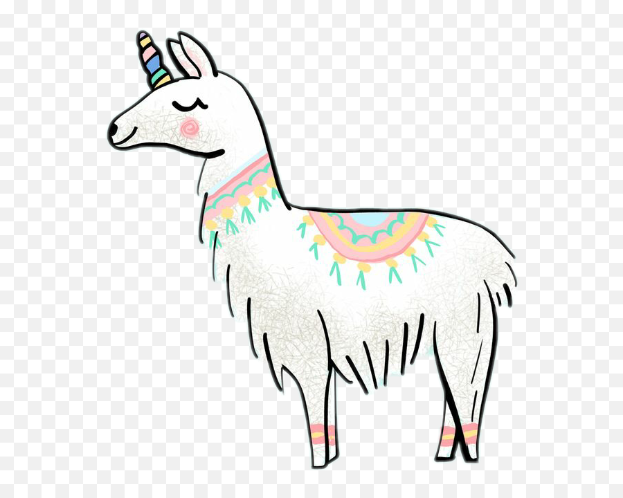 Llama Clipart Picsart - Unicorn Drawing Transparent Drawing Transparent Cute Unicorn Emoji,How To Draw A Unicorn Emoji Step By Step