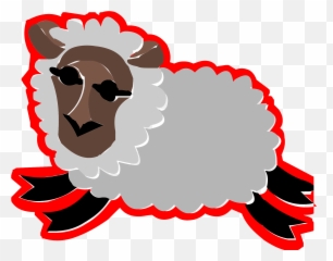 Sheep Icon With A Red Outline Clipart - Language Emoji,Red Stapler Emoji