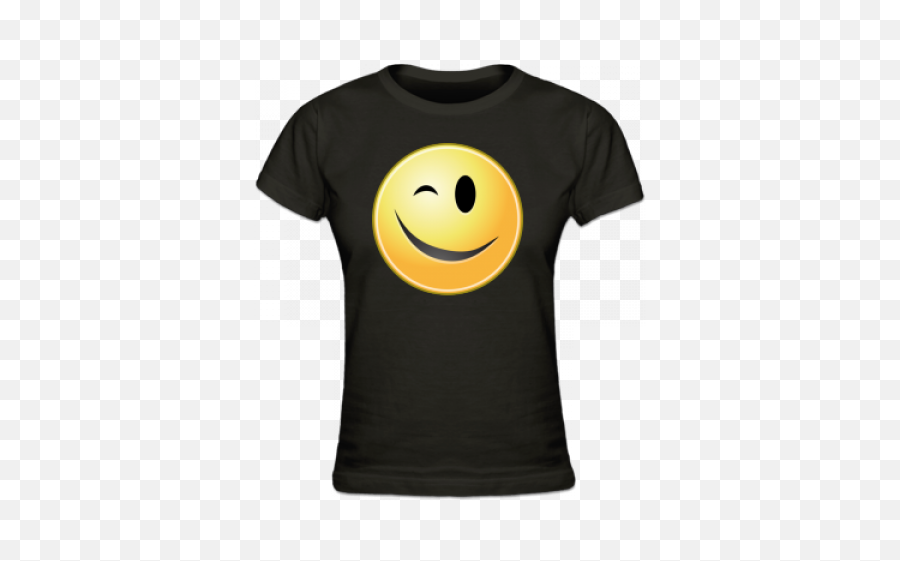 Wink Smiley Womenu0027s T - Shirt Camiseta De Flash Para Mujer Emoji,Winking Smiley Emoticon
