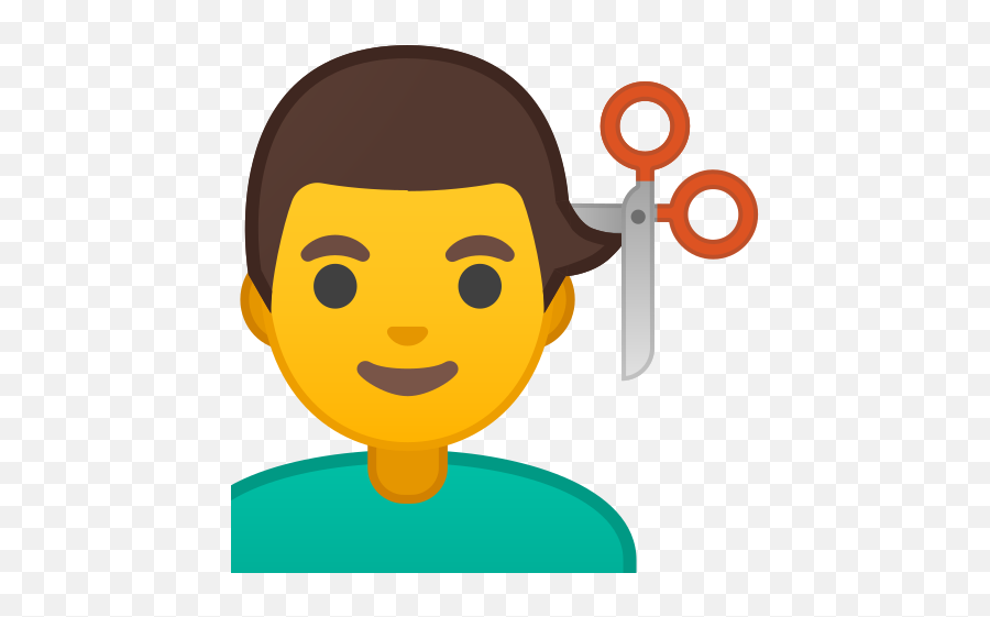 Man Getting Haircut Emoji - Emoji Cortando Cabelo,Lollipop Emoji