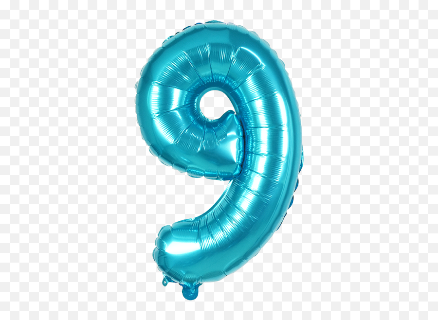 1set Blue Theme Party Mermaid Numbers Balloon Decoration Happy Birthday Foil Inflated Balls Baby Shower Kids Favors Party Supply - Balloon Emoji,3d Noseface Emoticon Spinning