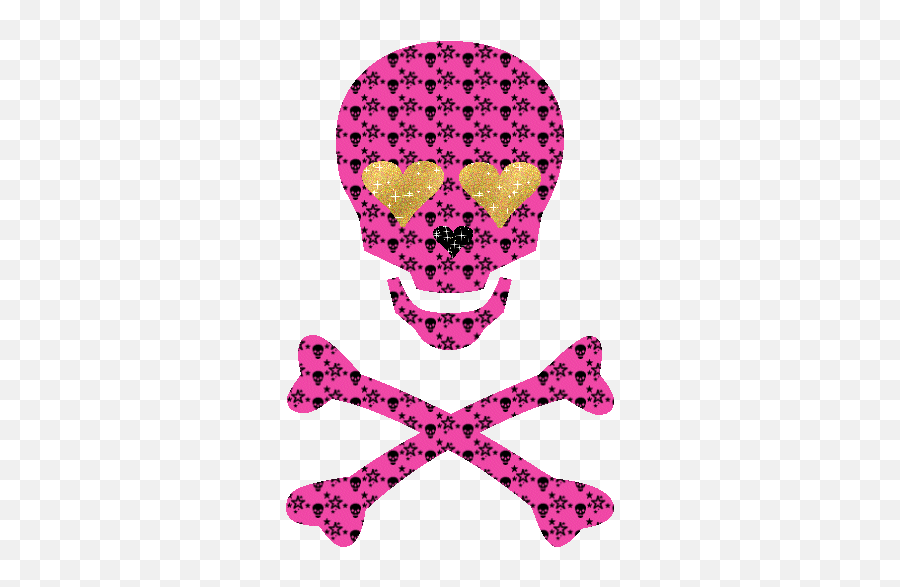 Skull Glitter Gifs - Skull Face With Cross Emoji,Glittery Gif Emoticon Extensions