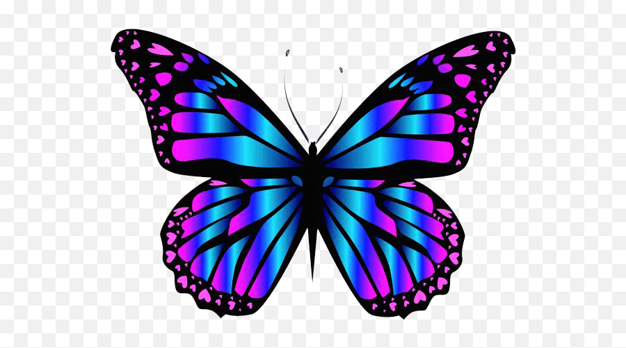 View 24 Apple Butterfly Emoji Png - Blue Pink Color Butterfly,Disney Small Emojis For Iphone