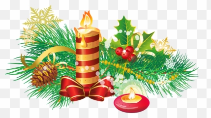 Christmas Decoration Candle Clip Art - Transparent Background Christmas Candle Png Emoji,Christmas Candle Emojis