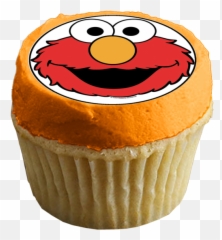 Sesame Street Elmo Muppet Elmou0027s World Waving Edible Cupcake Topper Images Abpid05647 - A Birthday Place Emoji,Waving Emoticon Facebook